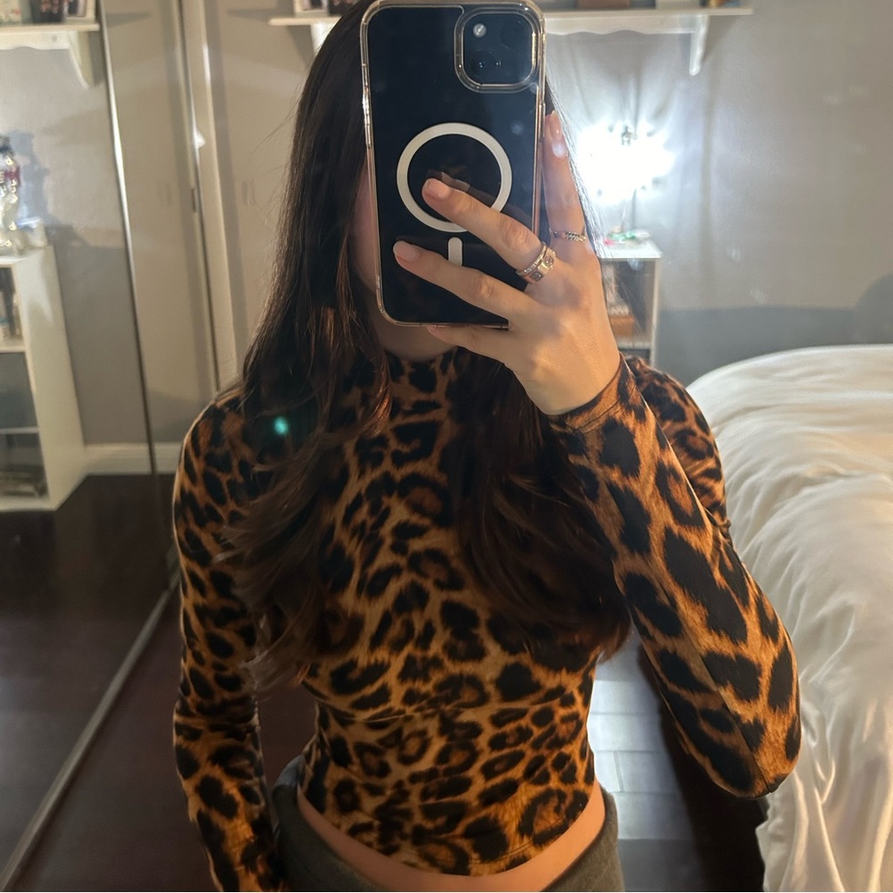 Cheetah Print Turtle Neck